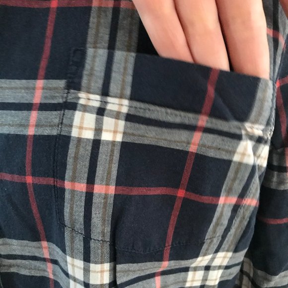 J Crew Perfect Fit Plaid Poplin Shirt Sz M - Picture 5 of 6